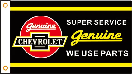 car flag Chevrolet Banner SUPER SERVICE geunine WE USE PARTS 3ftx5ft 100% Polyester 034 | Дом и сад
