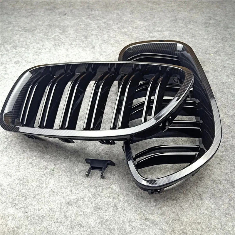 1 пара 5 серий F10 передний гриль глянцевый черный решетка для BMW матовый двойной