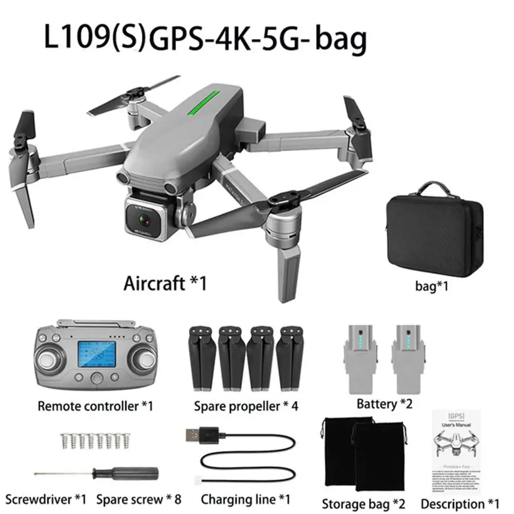 L109/L109-S gps Дрон 4K камера x50 зум 5G wifi 1 км Расстояние 25 минут Квадрокоптер RC вертолет Профессиональный селфи Дрон