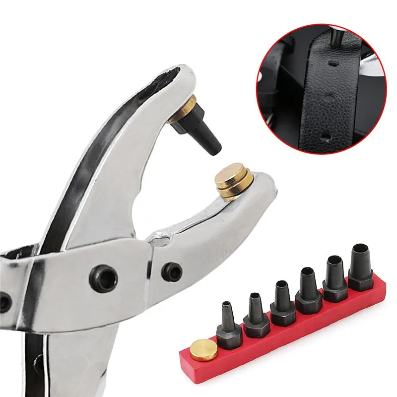 

Multifunctional Rivets Eyelet Hole Punch Pliers Outdoor Tool Easy Press Eyelets Grommets For Shoes Bags Leather Belt Pocket Tool