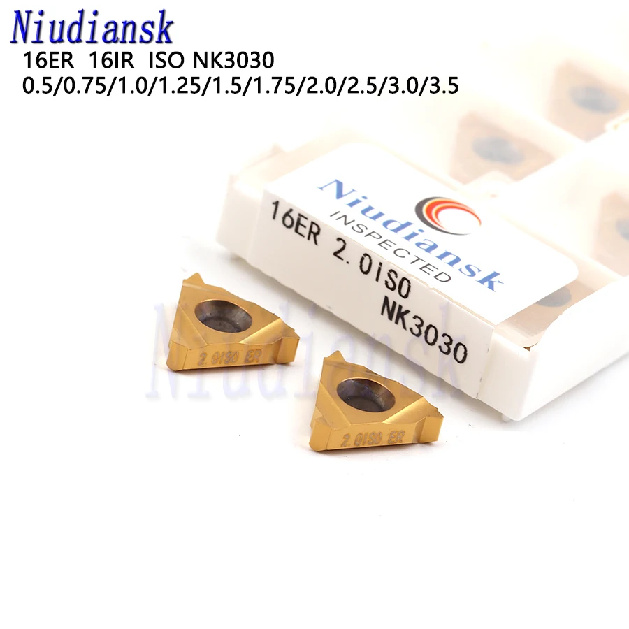

16ER 0.5 1.0 1.5 1.75 2.0 2.5 3.0 3.5 ISO NK3030 16IR Thread Turning Tool Carbide Insert CNC Turning Insert Slotting Thread Tool