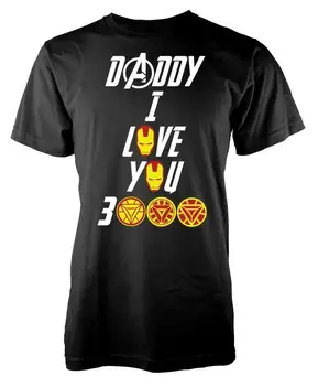 

Stark Iron Man Daddy I Love You 3000 Superhero Adult T Shirt