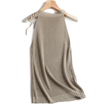 AOSSVIAO 2025 مثير س الرقبة الدانتيل يصل محبوك المحاصيل قميص نسائي لامعة لوركس تانك القمم الملابس الداخلية النساء ملابس الشارع الشهير غير رسمية 2