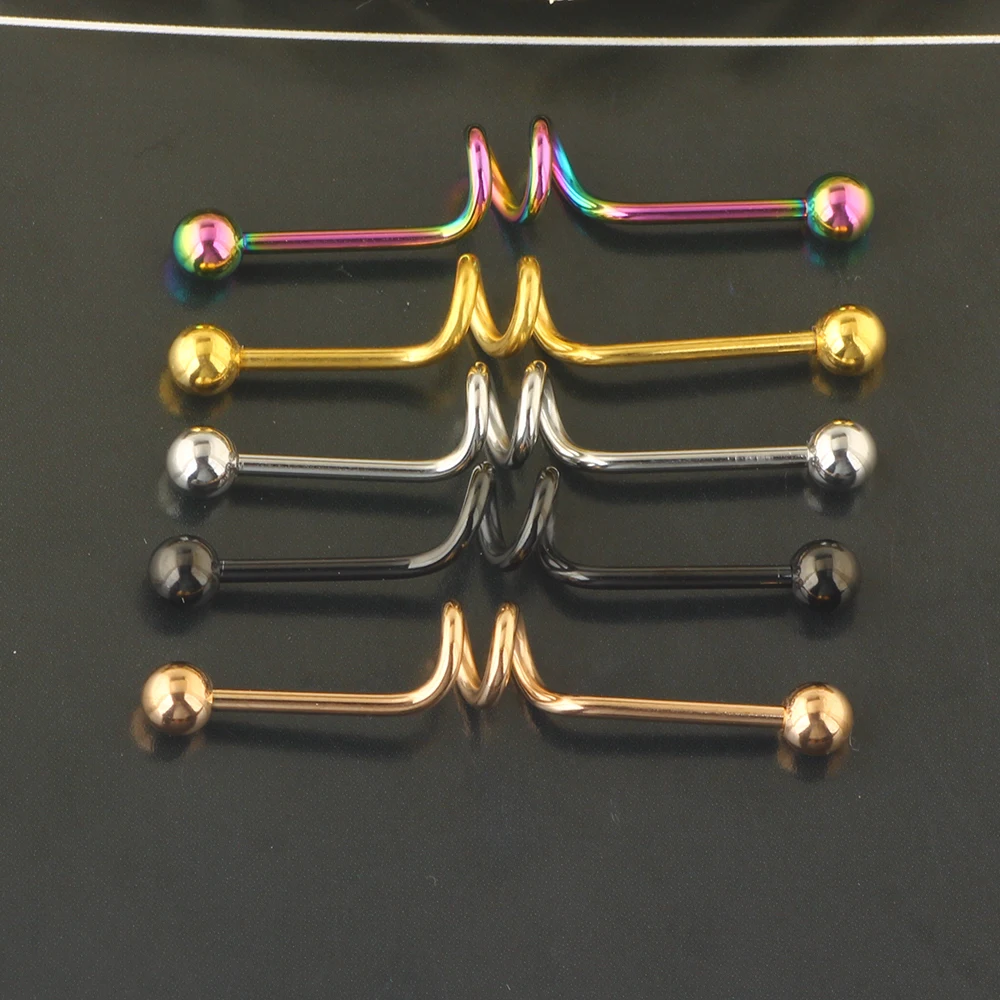 JUNLOWPY Industrial Barbells 16G Surgical Steel Industrial Piercing Jewelry for Women Men Tragus Earring Helix-Cartilage 50pcs