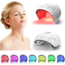 7 цветов светодиодный светильник маска для защиты кожи уход за лицом спектр спа Акне против морщин уход за кожей косметическое оборудование
