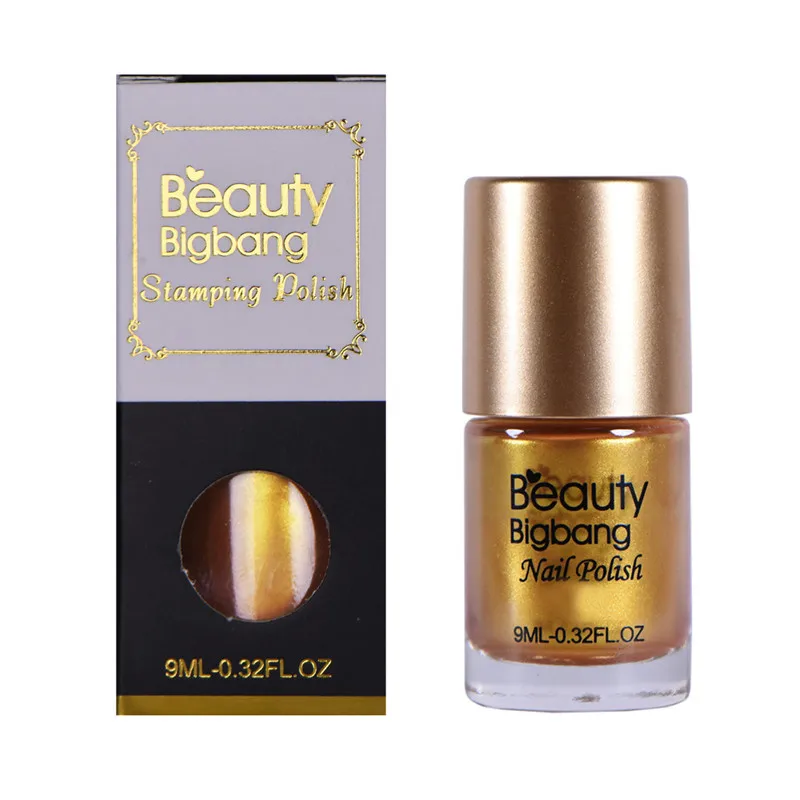BeautyBigBang 6 бутылок 9 мл стемпинг ногтей Покрытие набор красочная печать лак для пластина для стемпинга для нейл-арта лак для ногтей