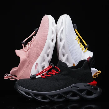 

Women Running Shoes 2020 Fly Weaving Summer Sock Sneaker Pink Girl Outdoor Flat Walking Shoes Hollow Cushioning Gym Tennis Big42