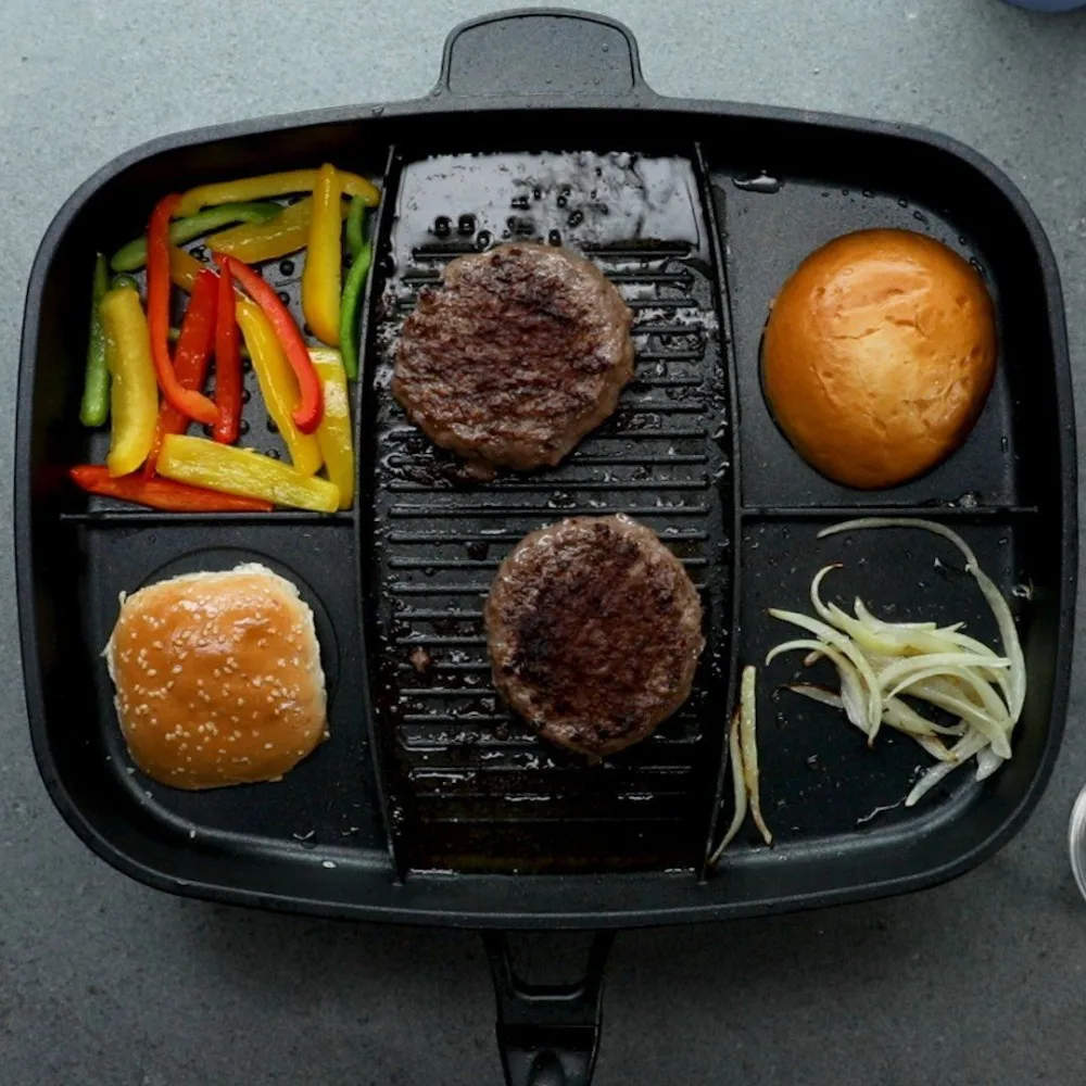 

5 In 1 Multi-purpose Separation Master Pot Fryer Pan Breakfast Non-Stick Grill Fry Oven Meal Skillet Barbecue Plate Roasting Pan