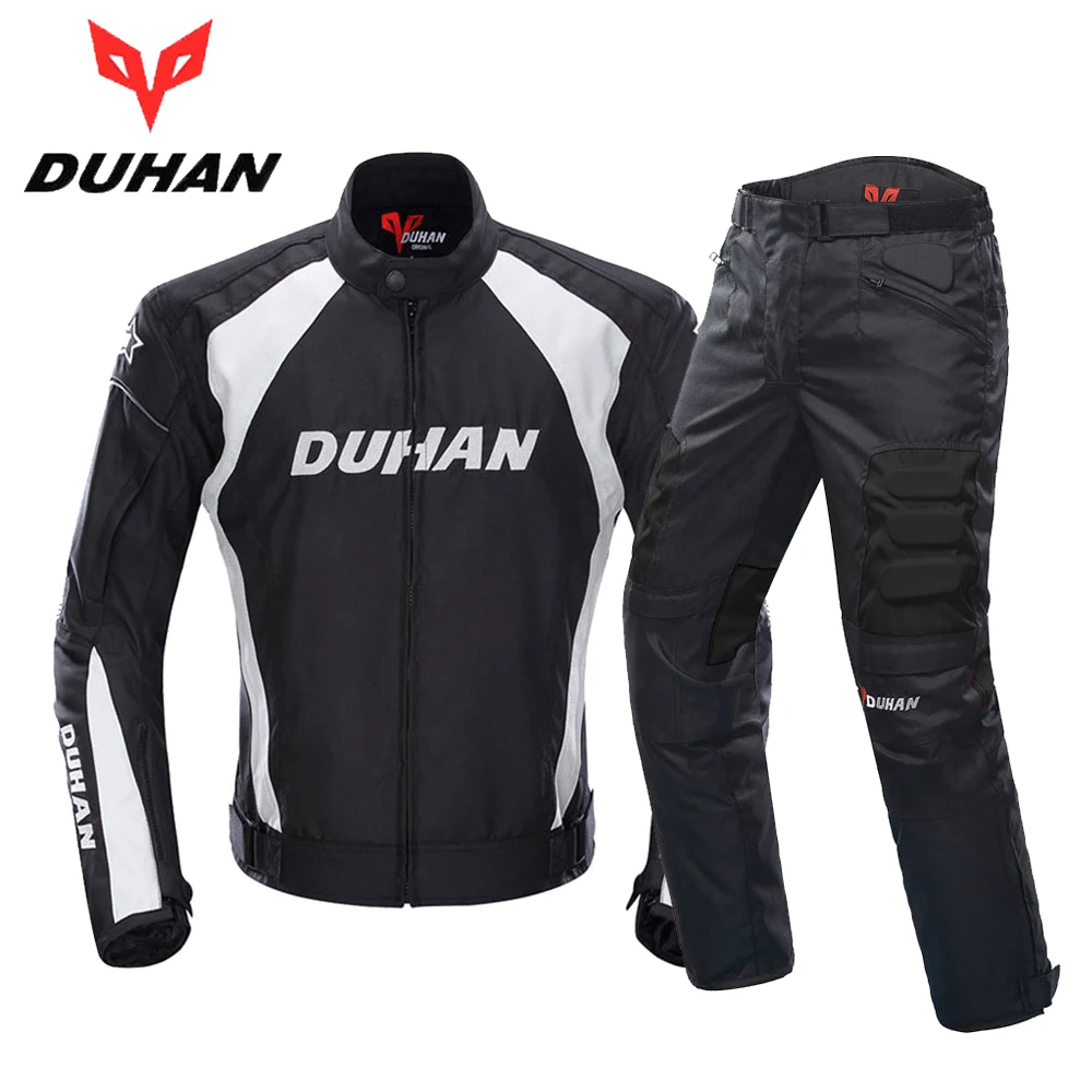 

DUHAN Motorcycle Jacket Men Motocross Seasons Pants Protective Armor Motorcycle Clothing Riding Detachable Warm Liner Jackets