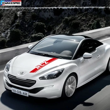 

Car Styling Hood Bonnet Stickers For Peugeot RCZ Coupe Limited Edition Stripes Racing Sport Auto Engine Cover Decor Vinyl Decals
