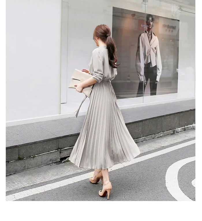 Платье женское черное с длинным рукавом элегантное миди шифоновое moda feminina vestido manga larga торжественное платье женское элегантное roupas feminina