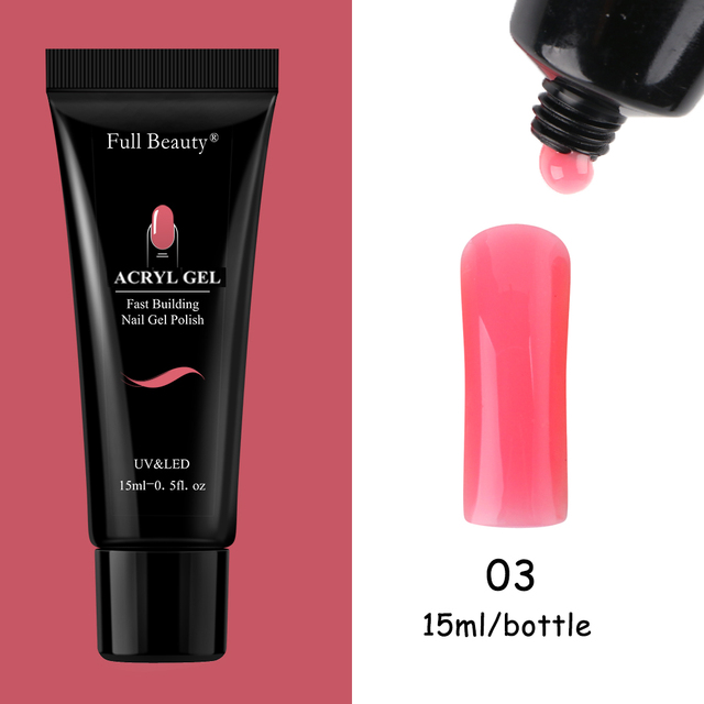 Acrygel For Nail Nude Pink Fast Builder Nail Extension French Design Semi-Permanent Varnish Forms All For Manicure FB1809