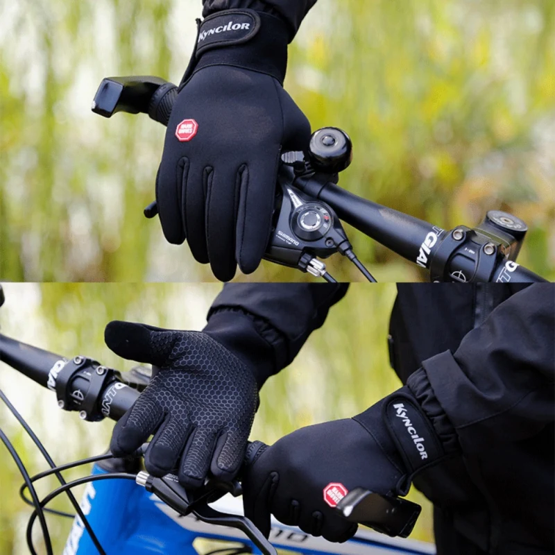 Зимние ветрозащитные мотоциклетные перчатки противоскользящие теплые перчатки для катания на лыжах, альпинистская перчатка, перчатки для вождения с сенсорным экраном