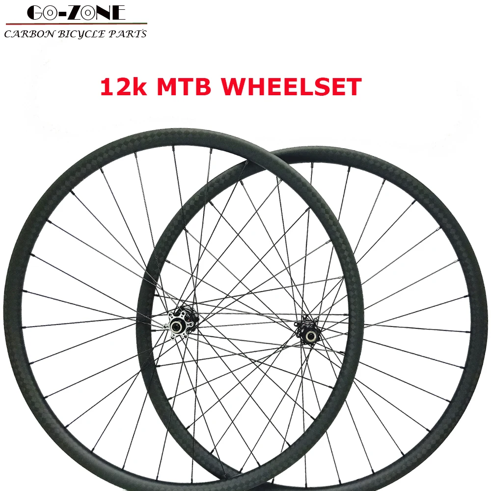 Горные колеса 29 Углеродные 12k матовые или глянцевые 29er clincher бескамерные mtb вилсет