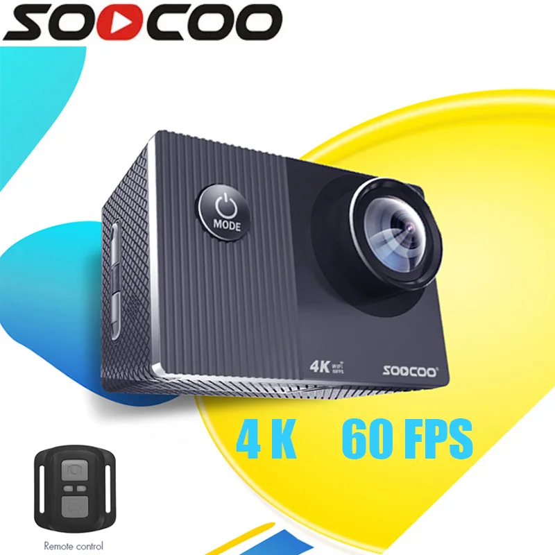 SOOCOO-pantalla táctil de acción F91R Ultra HD 4K 60fps, casco de bicicleta impermeable, 2,4G, Control remoto, WIFI, cámara de vídeo y deportes