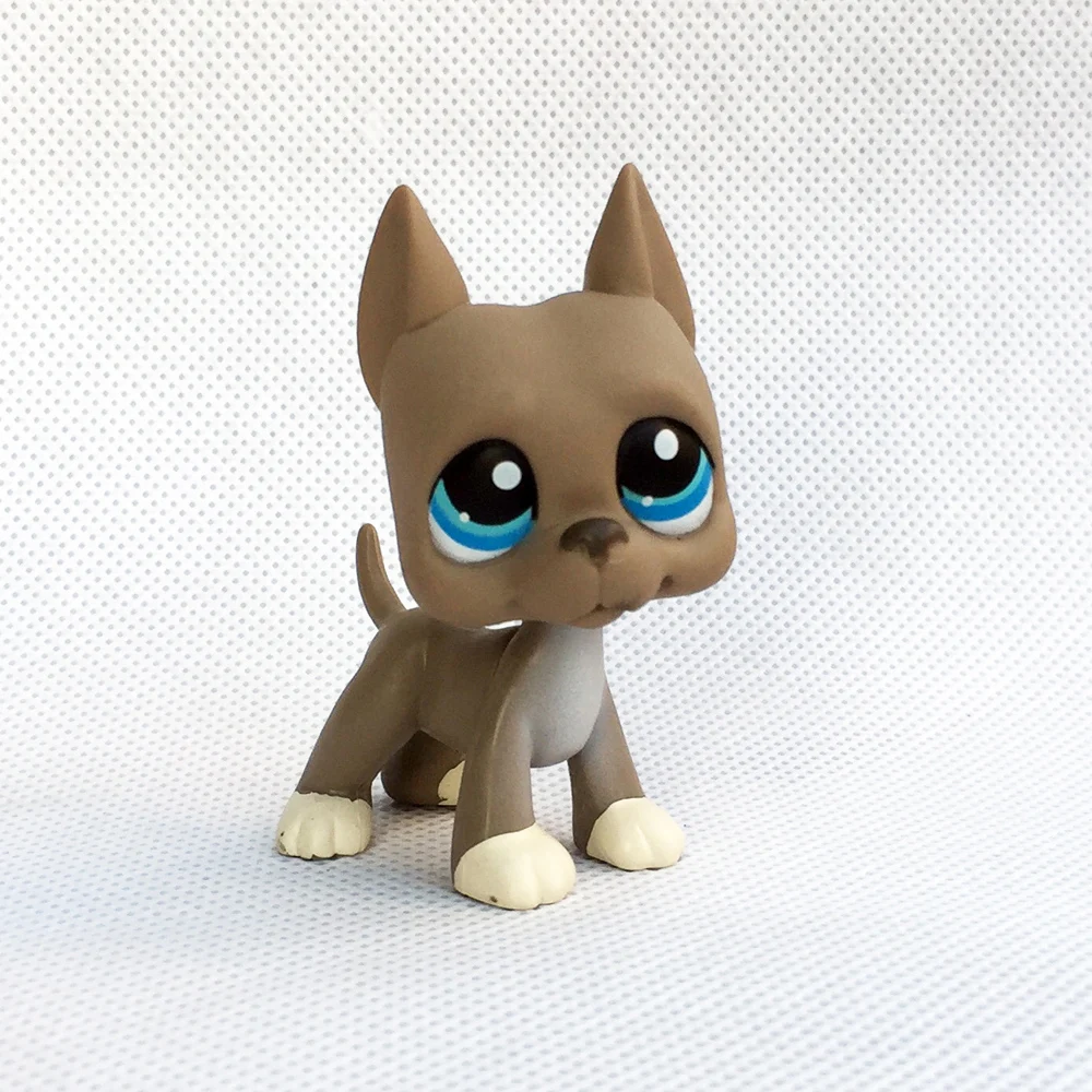 pet shop lps toys литл пет шоп игрушки лпс догов #184 немного темно серый дог голубые глаза