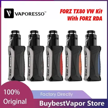 

Original Vaporesso FORZ TX80 VW Kit With FORZ RDA Atomizer compatible with 510 & 810 Drip Tips Electronic Cigarette Vape Kit/Mod
