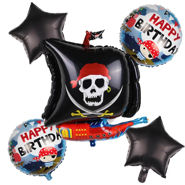 Красный Corsair фольгированные шары морской Ровер украшение для торта на день рождения на тему "Лошадки карусели" Воздушные шары детский душ вечерние украшения Детский Пиратский Корабль игрушки подарки