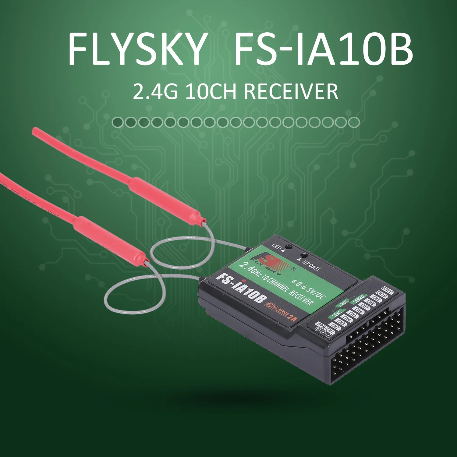 FlySky Flysky FS-IA10B 10CH Receiver for FS-I10 I6S RC Radio Transmitter RC Helicopter 