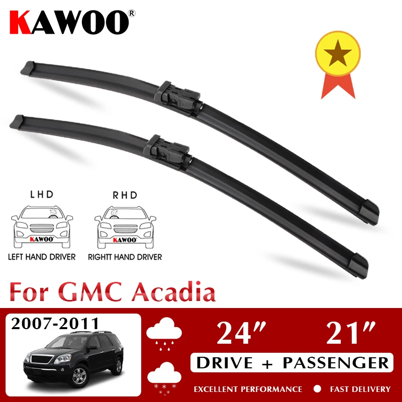 

Car Wiper Blades For GMC Acadia 2007-2011 Windshield Windscreen Front Window Accessories 24"+21" LHD RHD Fit U Hook Arm