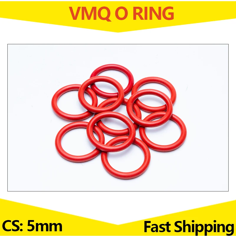 Silicone Rubber O Rings 3mm/5mm Cross Section 17mm-150mm OD Seals Plumbing White 