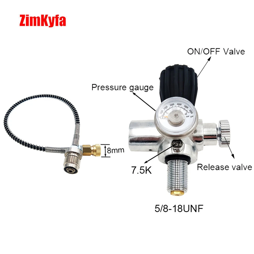 New Professional Paintball Tank Dual Gauge Charging Valve 40MPA Air