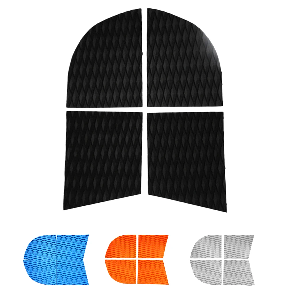 Set of 4pcs SUP Non-Slip Adhesive EVA Dog Traction Grip Pad Deck Traction Pad for Kayak/Surf/Paddle Board