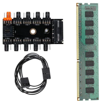 

1Pc IDE Molex 1 to 10 Way PWM Cooling Fan Hub 12V & 1x 2GB 2RX8 PC3-10600E 1.5V DDR3 133Hz ECC Memory RAM