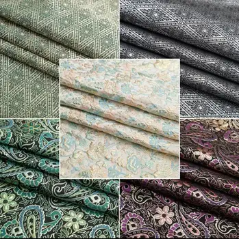 

14style Gold thread jacquard fabric bag coat dress sewing patch textiles diy polyester tissu cloth fabric C920