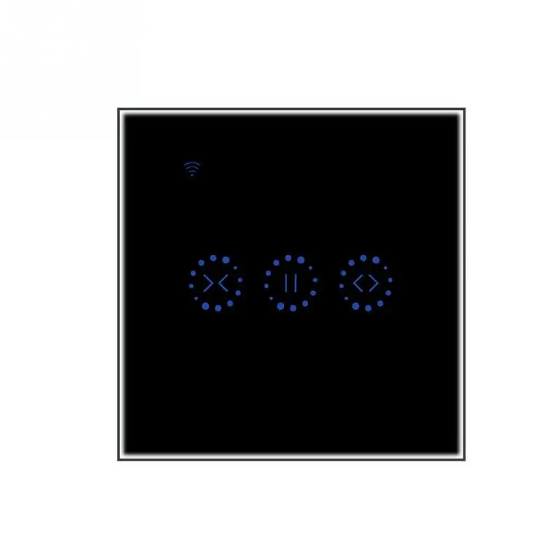 Интеллектуальный ABS RC огнестойкий wifi энергосберегающий занавес переключатель Сенсорная заглушка для окна роликовый Затвор обратный отсчет голосового управления - Цвет: Черный