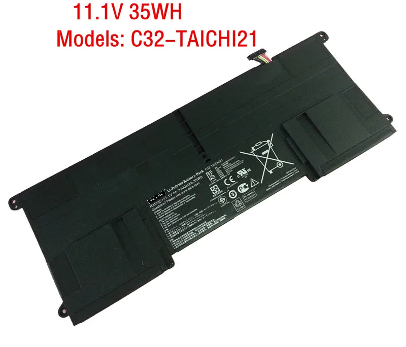 11 1 V 35Wh Оригинальный Новый C32 TAICHI21 Аккумулятор для Asus Ultrabook Taichi 21|Аккумуляторы