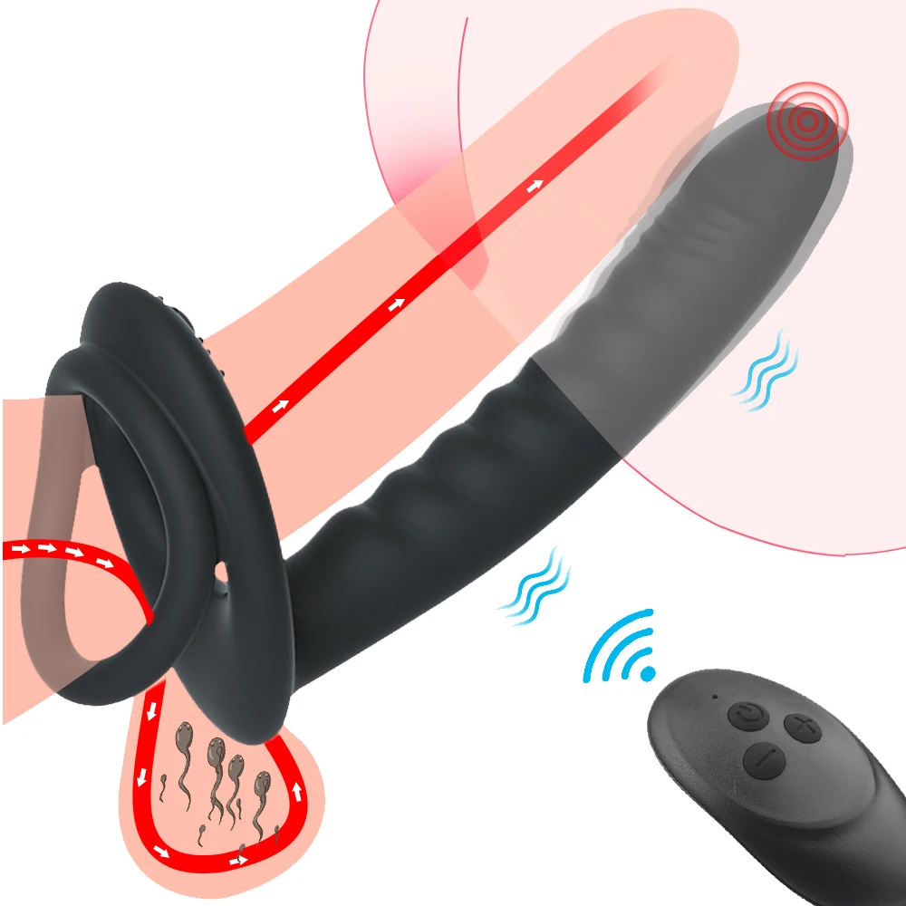 10 Frequency Double Penetration Anal Plug Dildo Butt Plug Vibrator For Men Strap On Penis Vagina Plug Adult Sex Toys For Couples picture