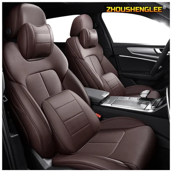 

ZHOUSHENGLEE Custom leather car seat cover For Cadillac SRX ESCALADE ATS SLS CTS XTS CT6 XT5 XT4 Automobiles Seat Covers cars se