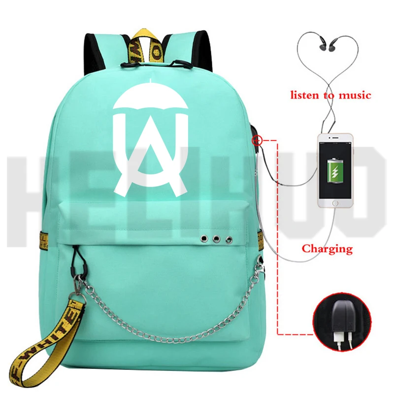 

Sac A Dos Softback The Umbrella Academy Backpack Kawaii School Bags for Teenage Girls with Chains Bookbag USB Charging Travelbag
