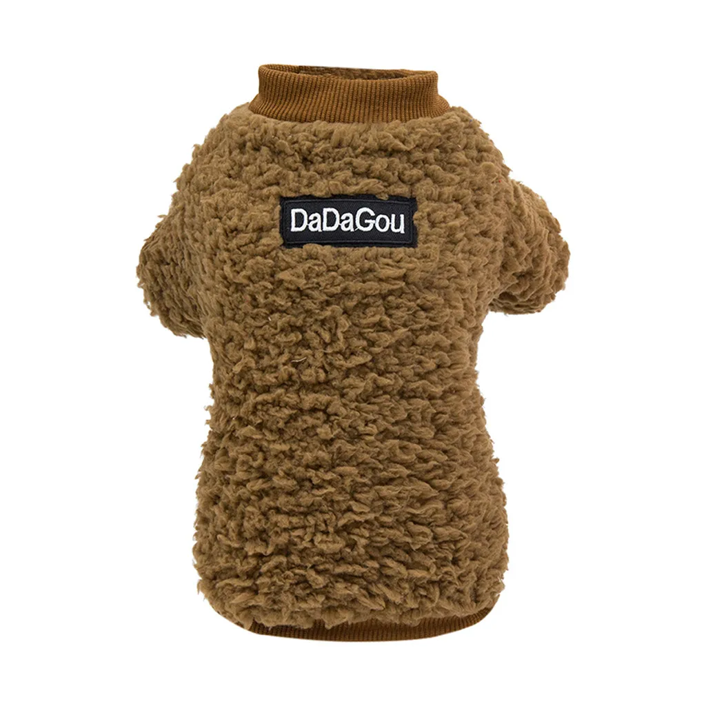 Одежда для собак осень зима модный теплый свитер Одежда для собак для маленьких питомец средних размеров продукты ropa para perro - Цвет: Коричневый