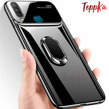 

Luxury Mirror Slim Case For VIVO Y19 Y17 Y15 Y12 2019 U3X U3 Case Finger Ring Holder Anti-knock Hard PC & Glass Phone Cover