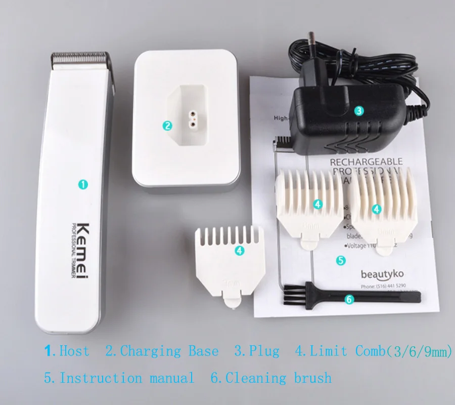 Orginal Pro Electric Clipper Hair Trimmer Beard Rechargeable Haircut Hair Cutter Men Baby Hair Cutting Machine EU/US Plug