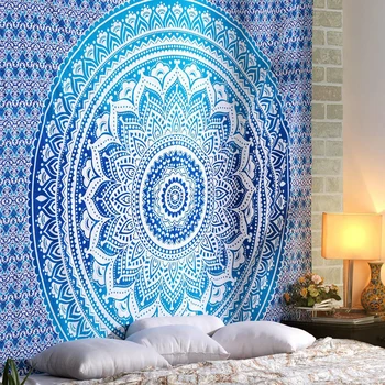 

Ethnic Style Mandala Wall Hanging Beach Towel Tapestry Hand Woven Carpets Yoga Decor Wall Throw rug Blanket Bohemian Tapestries