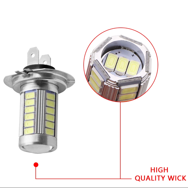 2 шт. H7 33 SMD 5630 Светодиодные Автомобильные поворотные тормоза DRL дальнего света авто задний Реверс лампы Оранжевый Белый Синий тормозной фонарь