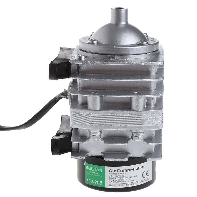 New 45L/min 25W Electromagnetic Air Compressor Aquarium Oxygen Pond Air Pump Aerator