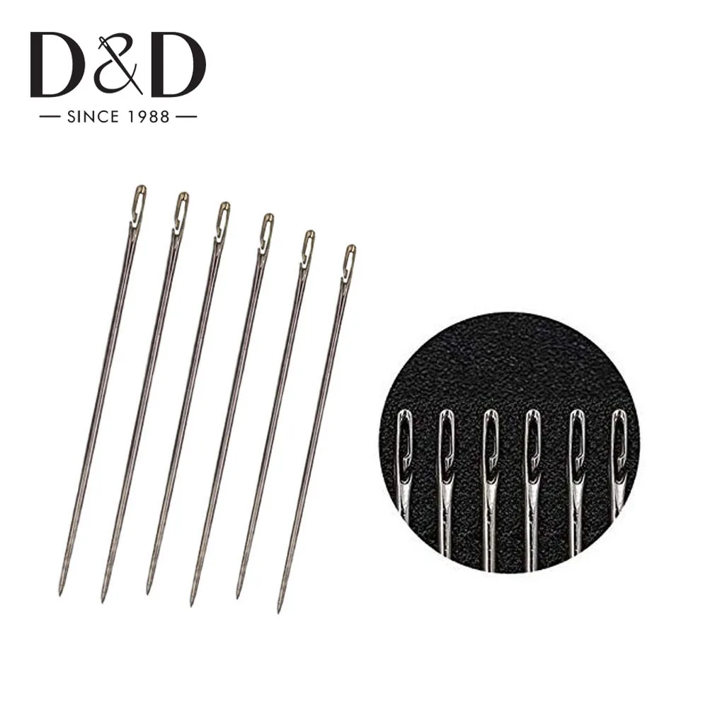 12 PCS STAINLESS Steel Self-threading Needles Opening Sewing Darning  Needles AUS $6.99 - PicClick AU