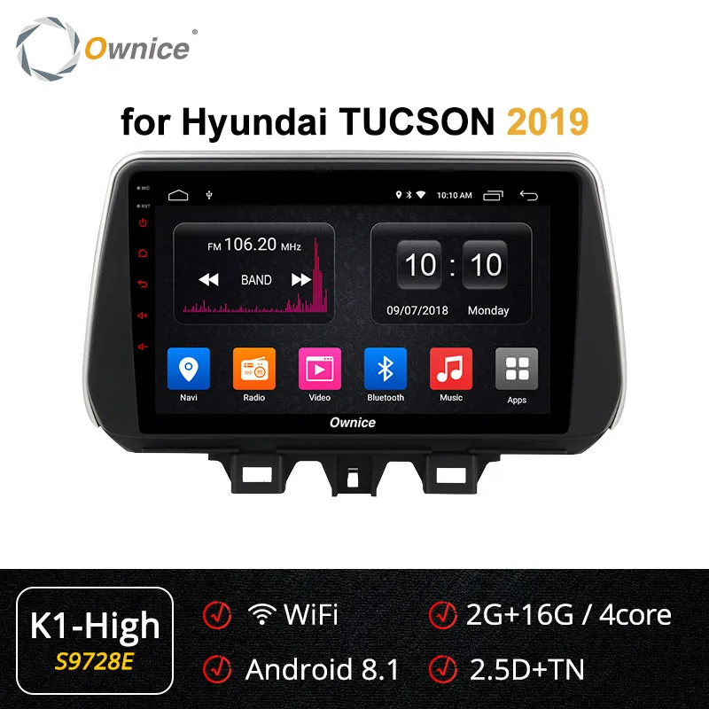 Ownice k3 k5 k6 Автомобильный плеер для hyundai New Tucson IX35 Автомагнитола 4G LTE 360 Panorama DSP SPDIF gps Navi Android 9,0 - Цвет: S9728 K1 HIGH