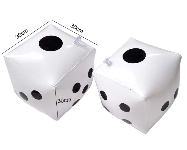 Inflatable Multi Color Blow-Up  Big Dice Toy Stage Prop Group Game Tool Casino Poker Party Decorations Pool Beach Toy GYH 6
