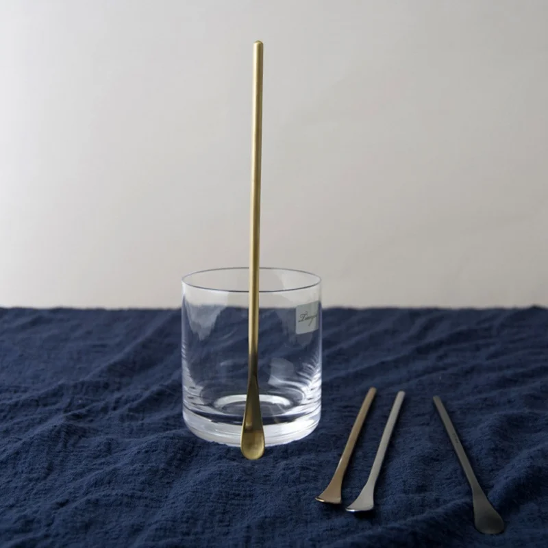 304 нержавеющая сталь перемешивание бар японский стиль зеркало кофейная ложка с длинной ручкой короткая ручка