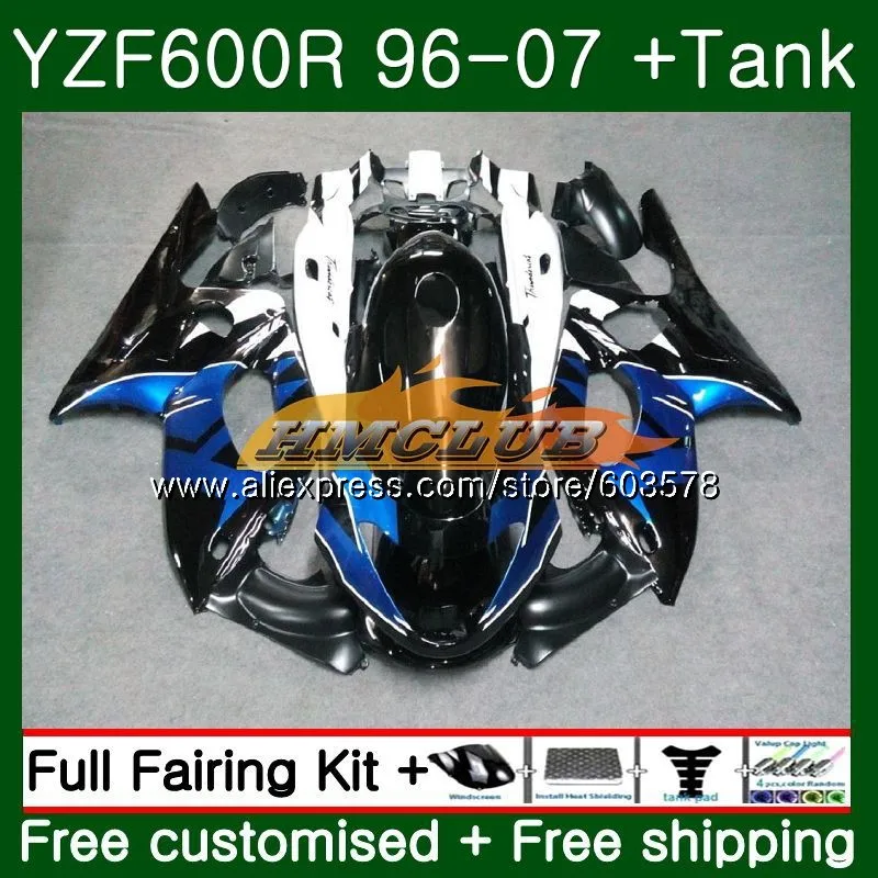 Корпус для YAMAHA Thundercat YZF 600R YZF-600R 1996 2007 52CL. 36 цвет синий, черный; большие размеры YZF600R 96 97 98 99 00 01 02 03 04 05 06 07 обтекатель - Цвет: No. 1
