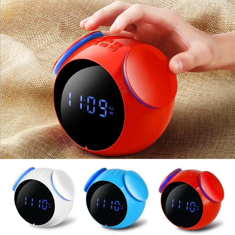 Bluetooth колонка mp3 плеер будильник Портативная Беспроводная s бас стерео сабвуфер с