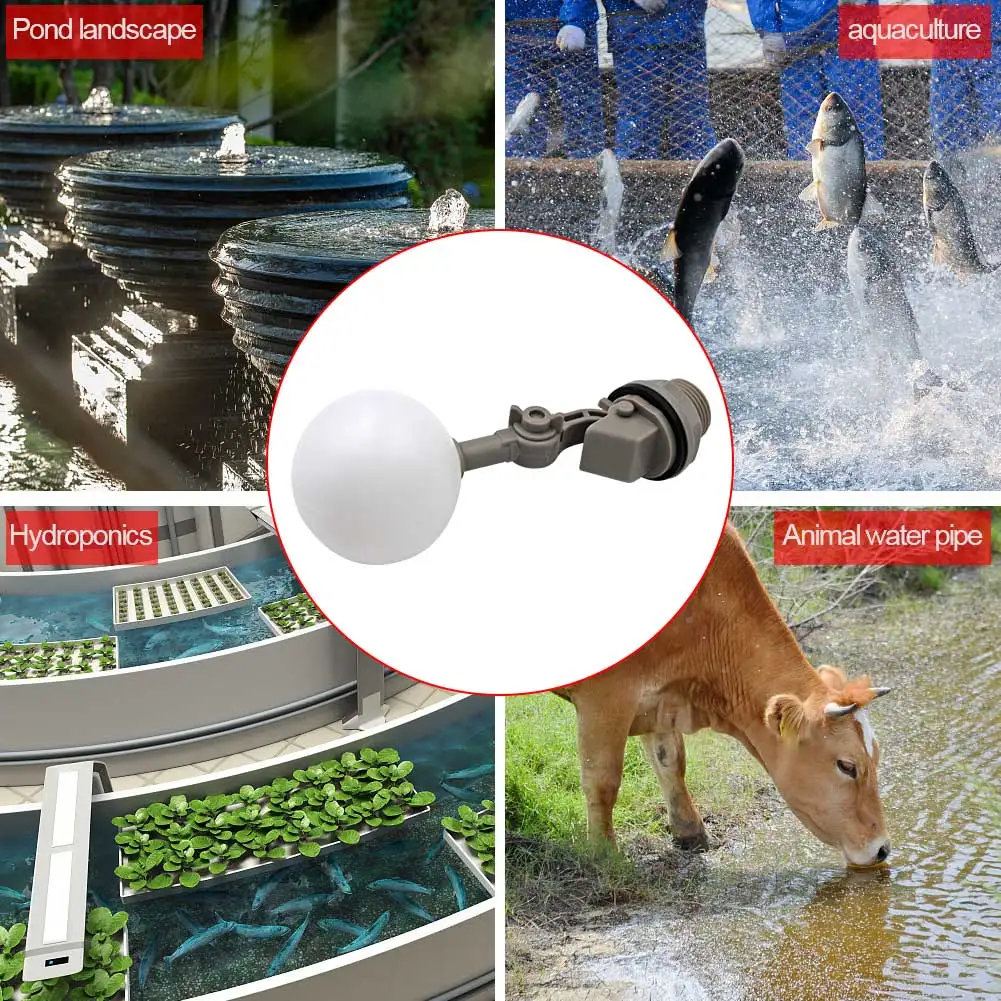 DN15 1/2'' DN20 3/4'' Inch Arrival Adjustable Mini Plastic Float Valve for Aquarium  Reverse Osmosis System Easily Used