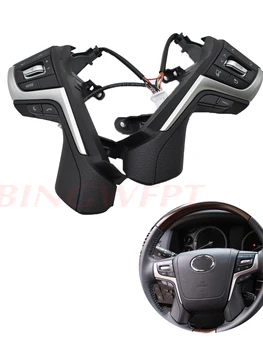 

Black steering wheel control buttons with cables For Toyota Land Cruiser Prado 2018 Car-styling buttons