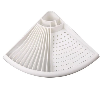 

Worktop Drainer Rack Sink Tray Kitchen Dish Rack Organizer Multifunctional Holder Storage Shelf-White