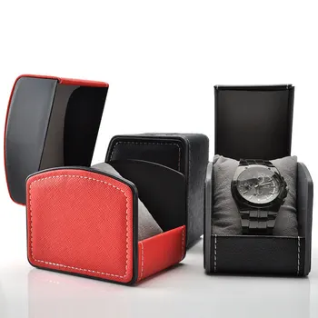 

Spot high-end PU leather watch box custom LOGO flexible flip watch watch box factory direct watch box